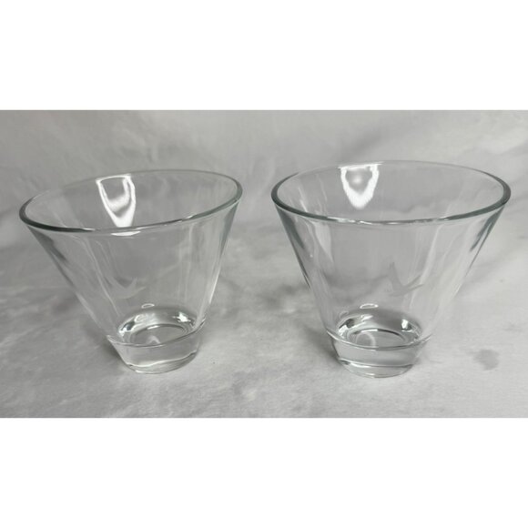 Grey Goose Other - Pair of Grey Goose Vodka Etched Logo Stemless Martini Glasses 3.5" Tall